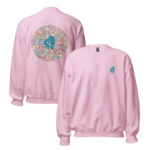 Sudadera rosa unisex Diversum