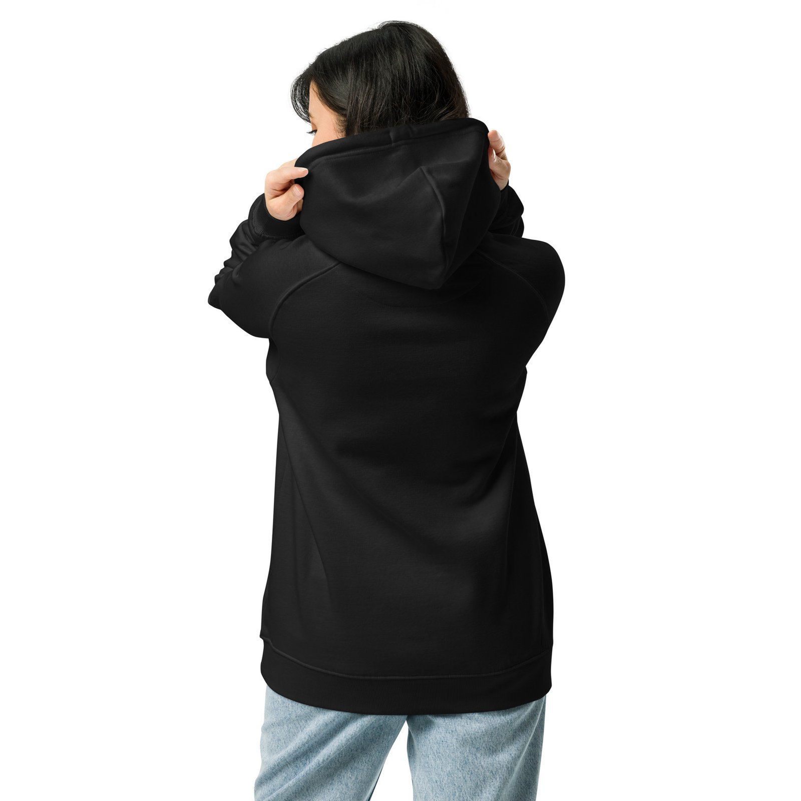 Sudadera negra Diversum, con capucha eco unisex | Tienda solidaria Diversum Vigo