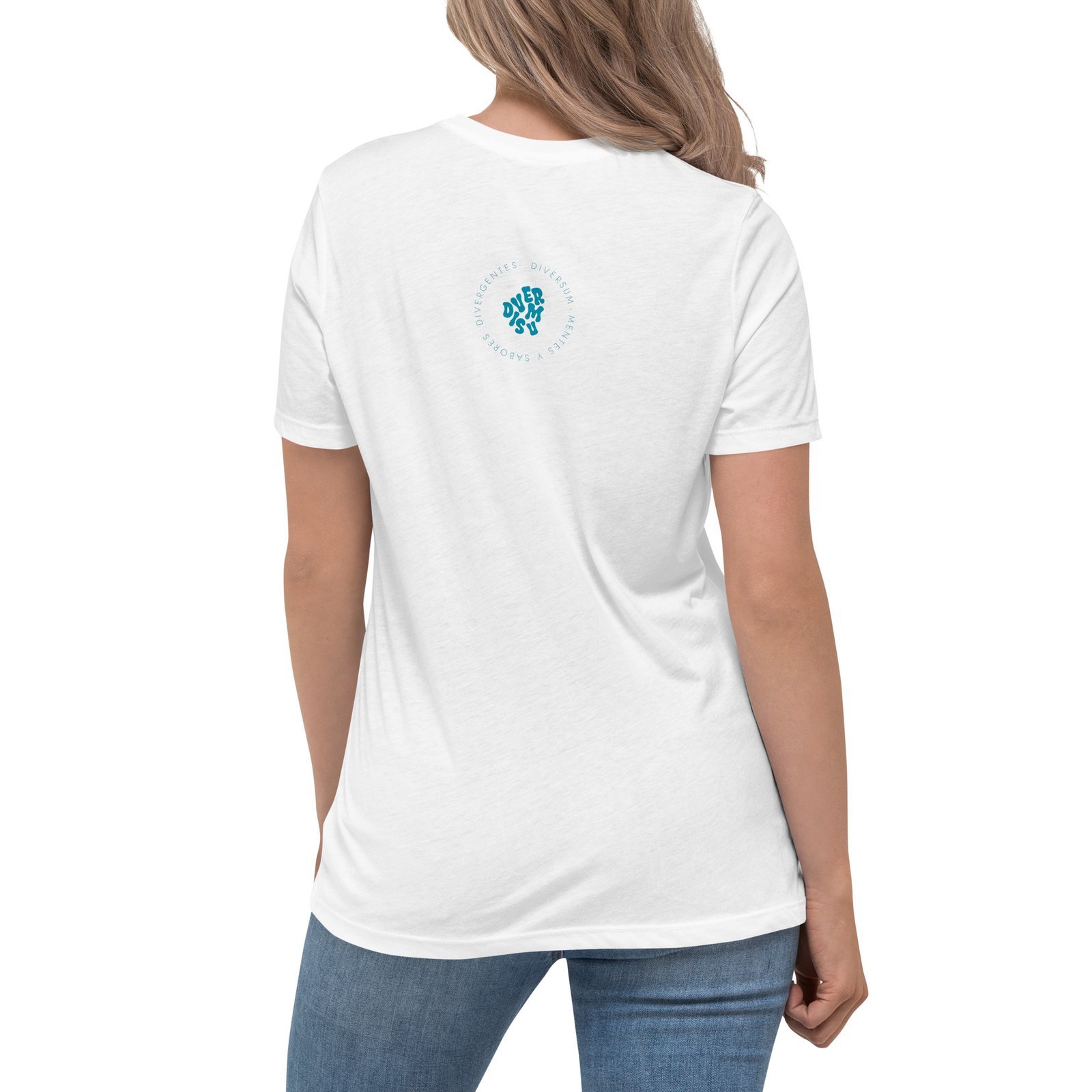 Camiseta suelta Blanca - silueta femenina | Tienda solidaria Diversum Vigo