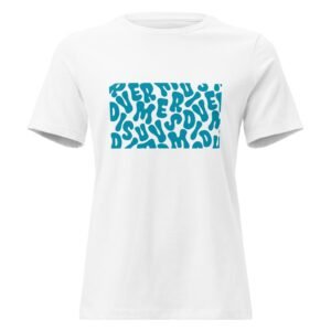 Camiseta suelta Blanca - silueta femenina | Tienda solidaria Diversum Vigo
