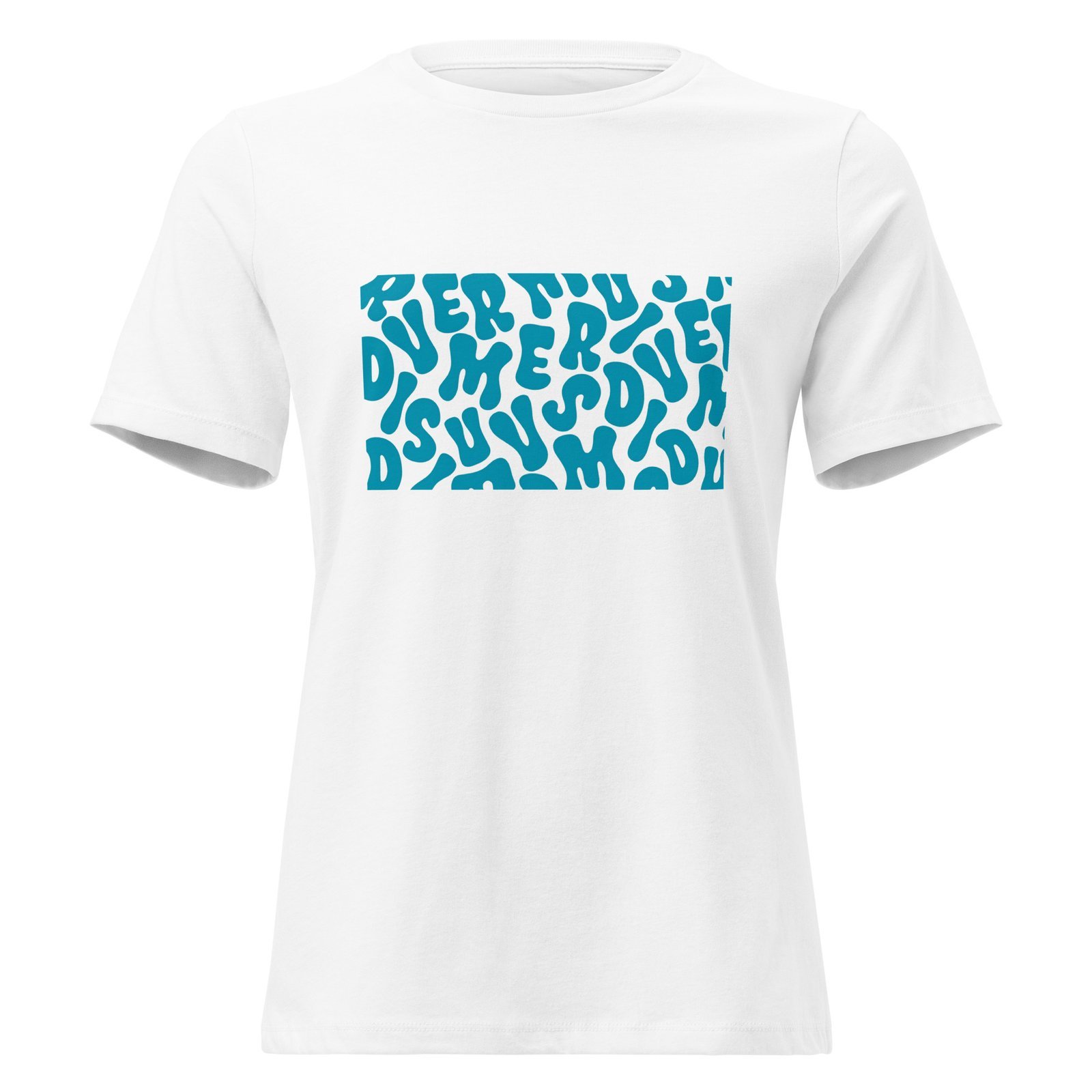 Camiseta suelta Blanca - silueta femenina | Tienda solidaria Diversum Vigo